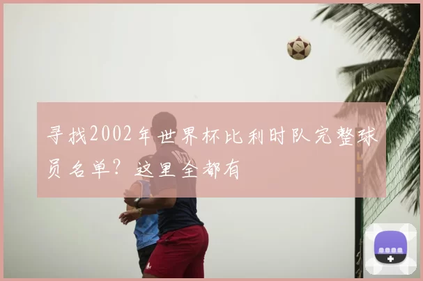 寻找2002年世界杯比利时队完整球员名单？这里全都有
